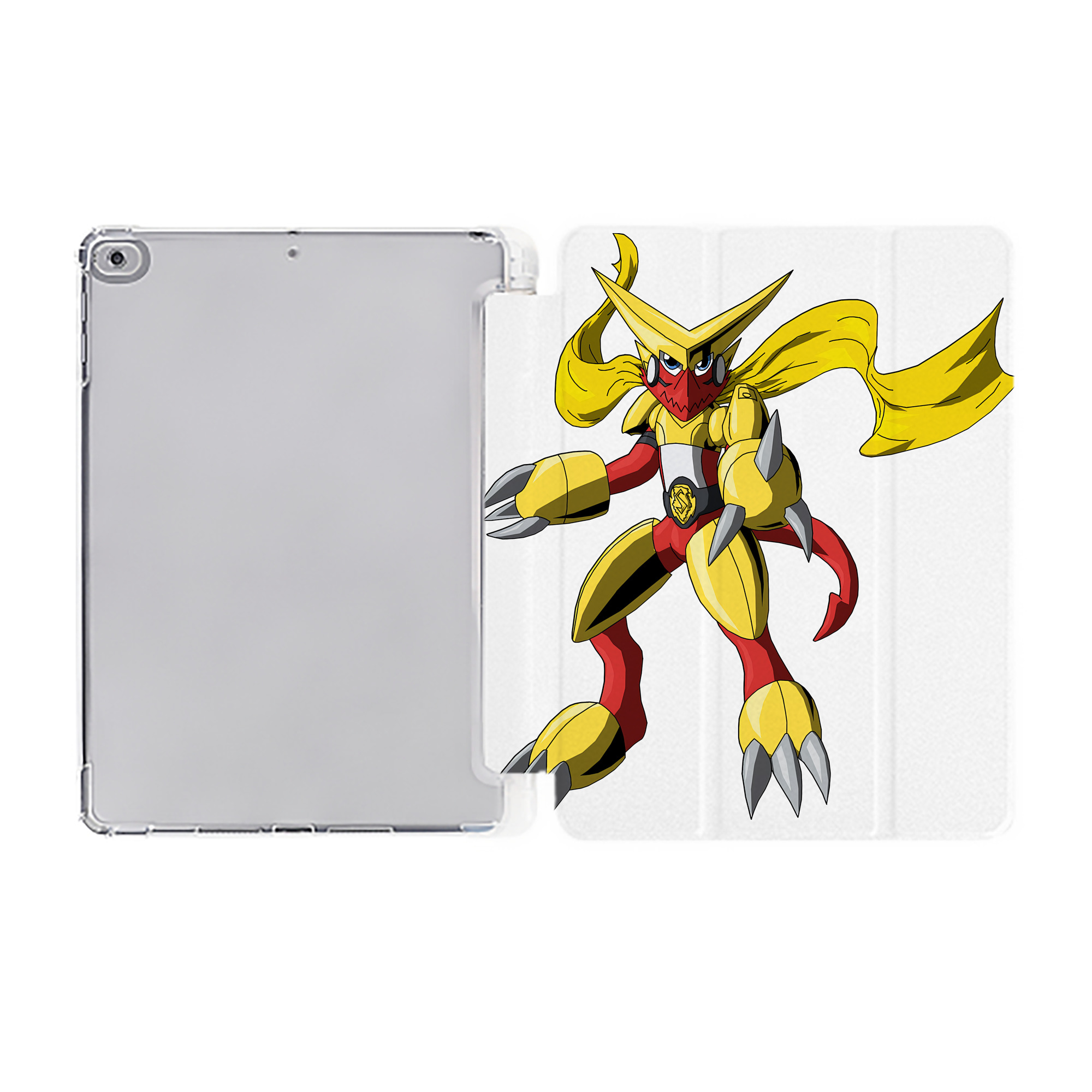 （画像用） Digimon デジタルモンスター/デジモン IPad ケース ペン収納付き 三つ折りスタンド PUレザー×シリコン 対応機種9.5/10.5/10.9インチ